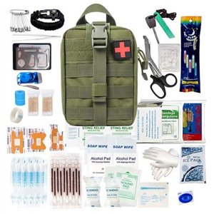 DAJILI First Aid Kit, 192Pcs Emergency Survival Trauma Kit First Aid Bag First Aid Molle Pouch for Home Car Holiday & Workplace, Includes Bandages, Tourniquet, Shear and Essentials