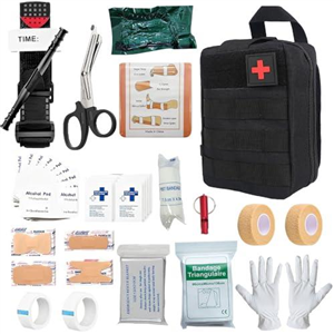 KUWUNG Survival Kits, First Aid Kit, 54 Pcs Emergency Kit, First Aid Bag for Home Outdoor Hiking Camping Climbing Traveling Cycling