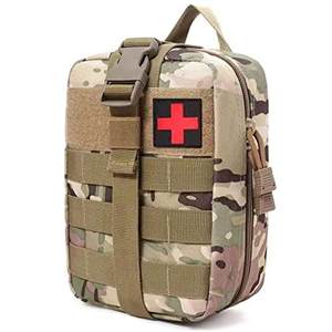 Angeer Tactical First Aid Kit – Portable Molle Pouch Emergency Bag with Compartment for Outdoor Survival, Hiking, Camping Gear (CP)