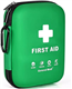 General Medi First Aid Kit - 170 Pieces Hard Case and Lightweight - Includes Instant Cold Pack,Emergency Blanket for Travel, Home, Office, Vehicle, Camping, Workplace & Outdoor (Green)