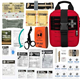 RHINO RESCUE First Aid Kit, Molle IFAK Medical Pouch for Tactical, Car, Camping, Travel, Hiking, Red