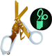 IMKRC Raptor First Aid Shears All-in-One Tactical Scissors, Pocket Scissors & Firefighter Tools Set Medical Scissors, Ring Cutter, Glass Breaker (Glow in The Dark), (IMKRC-RS-BLACK)