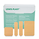 Lewis-Plast Premium Assorted Breathable Sterile Hypoallergenic Washproof Plasters, Box of 100 First Aid Medical Grade Waterproof Plaster, Suitable for All Types of Minor Cuts and Grazes