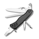 Victorinox Soldiers Knife 08 Swiss Army Knife, Large, Multi Tool, 10 Functions, Locking Blade, One Hand, Green/Black, (0.8461.MWCHB1)