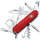 Victorinox Explorer Swiss Army Pocket Knife, Medium, Multi Tool, 16 Functions, Blade, Magnifying Glass, Red