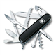 Victorinox Huntsman Swiss Army Knife, Medium, Multi Tool, Camping Knife, 15 Functions, Large Blade, Bottle Opener, Black
