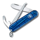 Victorinox My First Victorinox Kids Swiss Army Knife, Small, Multi Tool, 9 Functions, Blue Transparent