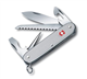 Victorinox Farmer Alox Swiss Army Knife, Multi Tool, 9 Functions, Wood Saw, Silver, Medium/60 mm