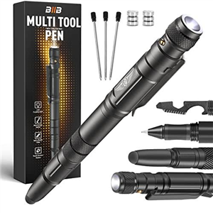 BIIB Gifts for Men, Multi Tool Pen with LED, Father's Day Gifts from Daughter Son, Dad Gifts Gadgets for Men, Gifts for Dad Birthday, Christmas Stocking Fillers, 7 in 1 Fidget Pen