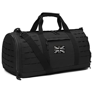 QT&QY 40L Military Tactical Duffle Bag for Men Sport Gym Fitness Tote Travel Training Workout with Shoe Compartment Football Weekender