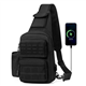 HUNTVP Sling Bag, Tactical Chest Bag, Military Sling Bag Crossbody Backpack Men's Shoulder Bag Pack for Mens Women Travelling, Cycling, Hiking, Camping(Black)