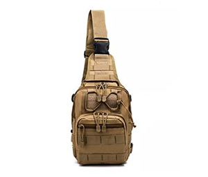 KODAA Sling Bag Tactical Backpack Outdoor Shoulder Bag Satchel Chest Packs Daypacks for Smart Phone Climbing Camping Cycling Hiking (Khaki)