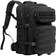 ProCase Military Tactical Assault Backpack Rucksacks, 40L Large Capacity MOLLE Army Pack Bag Go Bag, for Hiking Trekking Camping Travelling Climbing and Other Outdoor Activities –Black
