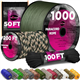 TECEUM Paracord Type IV 750 lb Black 016 – 15 m – 4mm – 100% Nylon Strong Tactical MIL–SPEC Parachute Cord – Survival Rope Emergency 11 Strands Core EDC Camping Hiking Military Gear (50ft) 016a