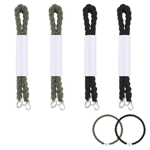 4 PCS Boot Bands Trouser Twists Military Twisters Army Tie Trouser Blousers Military Blousing Straps Elastic Bands Strap Blousing Garter Straps Outdoor Legging Rope with Metal Hook (Black Green)