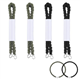 4 PCS Boot Bands Trouser Twists Military Twisters Army Tie Trouser Blousers Military Blousing Straps Elastic Bands Strap Blousing Garter Straps Outdoor Legging Rope with Metal Hook (Black Green)