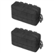 TRIWONDER Tactical Admin Molle Pouch EDC Pouch EMT Utility Bag Military Belt Pouch Molle Pouches for Hiking Hunting (Black - 2 Pack)