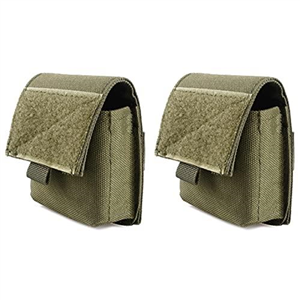 Azarxis Small Tactical Pouch, Molle EDC Pouches Utility Bag Mini Admin Military Belt Pouch (Green - 2 Pack)