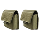 Azarxis Small Tactical Pouch, Molle EDC Pouches Utility Bag Mini Admin Military Belt Pouch (Green - 2 Pack)