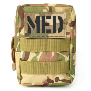 Multicam MOLLE Pouch with MEDIC Patch Camo Tactical Utility Admin Tool Belt Bag Camouflage Army Military MED MTP EDC