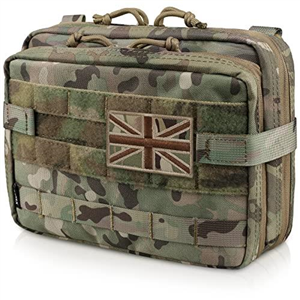 WYNEX Tactical Large Admin Pouch of Double Layer Design, Molle EDC EMT Utility Pouch with Map Sleeve Modular Tool Pouch Large Capacity Flag Patch Included