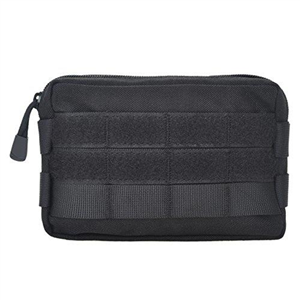 TOPTIE Tactical Molle Pouch, Horizontal Admin Pouch, Small Utility EDC Gear Tool Bag-Black