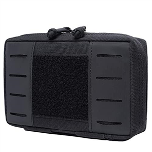 Azarxis Tactical Admin Molle Pouch, Utility EDC Gadget Bag Military EMT Organizer First Aid Pouch (Black)