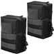 Hoanan Molle Pouches, Tactical Admin Pouch Compact EDC Utility Gadget Gear Pouch Military Carry Accessory Belt Hanging Waist Bag (2 Pack-Black-4.5"(L) * 6.5"(H))