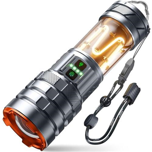 Sogdeco Torches LED Super Bright, 900000LM Rechargeable Torch with Camping Light, Zoomable, 11 Light Modes, Long Battery Life, Waterproof Powerful Tactical Torch for Camping, Dog Walking, Emergency