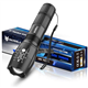 Maxesla LED Torch 2000 Lumens Gifts for Men Dad Kids, Zoomable Torches Led Super Bright Flashlight, Powerful Torches Battery Powered Water Resistant 5 Modes Mini Tactical Torch for Camping Xmas Gifts