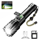 UNAGEA Rechargeable LED Torch,Super Bright 900000 High Lumens Torches with 5 Modes, Powerful USB-C Flashlight 26650 Battery Long Lasting, Waterproof Tactical Flash Light for Camping, Emergencies (M)