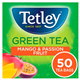 Tetley Green Tea Mango & Passion Fruit 50 Tea Bags 100G