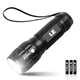 LE LED Torch Battery Powered, LE1000 Super Bright Hand Flashlight, Adjustable Focus, Water Resistant, Lightweight Small Torch for Power Cut, Camping, Dog Walking, Gift for Kids Men Dad Him Elderly