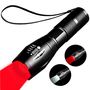 YZYOE Rechargeable Red Light Flashlight，Tactical Flashlights， 2 in 1 White Lights and LED Red Hunting Light，2 Modes, Coon Hunting Lights， Detector,Night Observation, Astronomy, Aviation.