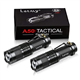 Pack of 2 Small LED Torches, 300 Lumens Super Bright Mini Torch Battery Powered with 3 Modes and Adjustable Focus for Camping, Hiking, Gift