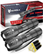 Maxesla 2 Pack LED Torch Gifts for Men Dad Kids, Zoomable Torches Led Super Bright Flashlight, Powerful Torches Battery Powered Water Resistant 5 Modes Mini Tactical Torch for Camping