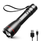 Lepro LED Torch Rechargeable, 15000 Lux Super Bright Adjustable Focus Flashlight, Long Battery Life, 5 Lighting Modes, IPX4 Waterproof, Powerful Torch for Camping, Power Cuts, Hiking, Outdoor, Gift