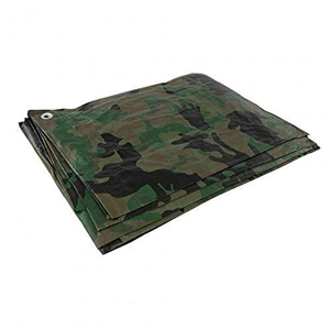 4 x 6 m Camo Tarpaulin Waterproof Heavy Duty Tarp Sheet Cover, Groundsheet - Waterproof, Weatherproof, Frost-Resistant, UV Protection, Universal, Multipurpose, Reinforced Eyelets