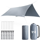 Trail Camping Tarp Shelter 3m x 3m, Lightweight Waterproof 4000mm HH, UPF50+ UV Protection, Portable Heavy Duty Outdoor Camp Rain Fly Tarpaulin, Sun Hammock Canopy with Pegs, Guy-Lines, Bag (No Poles)