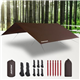 JAICOM Camping Tarp Tent Tarp Waterproof, 3 x 3m Rain Fly Tarp, Waterproof PU3000mm-Anti-UV Camping Shelter Accessories, for Oamping, Travel, Hammocks, Hiking, Beach