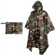 Crystals Waterproof Rain Cape Raincoat, Rain Poncho for outdoor Camping Military cycling traveling, Hooded Rainwear, Long Military Style Kagool For Men & Women with Hood, Adult – Camouflage