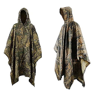 Ralaland Waterproof Rain Cape,Adult Camo Rain Poncho Multifunctional Camouflage Raincoat for Men and Women for Outdoor Camping Military Cycling Traveling