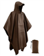 Evolpor Waterproof Poncho Adult,Poncho Waterproof Adult Lightweight Reusable Rain Poncho Adult Waterproof,Waterproof Raincoat for Outdoor Camping Hiking Traveling Cycling (Brown)