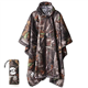 3-in-1 Multi-Functional Rain Poncho Adult 85.8 x 55.5 inches Polyester Outdoor Rainwear - Waterproof Raincoat, Sunshade Tarp, Tent Ground Sheet Mat Forest Camouflage