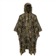 Ginsco 3D Leafy Camo Poncho Camoflage Woodland Cape Lightweight Ghillie Suit for Men, Ghillie Hood for Turkey Hunting Bird Watching Military Training Outdoor Airsoft Wildlife Photography Halloween