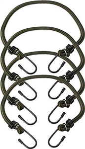 Savage Island 4 pack Heavy Duty Elastic Military Bungee Cords Olive Green