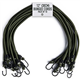 Pluvios - 12" (30CM) Heavy Duty Bungee Cords with Hooks - 10 Pack – Choice of Sizes - Multi-Purpose Elastic Bungee Straps for Luggage Straps, Camping - Weatherproof & UV Resistant