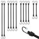TaoTazon Bungee Cords With Hooks, 12 PCS Heavy Duty Bungee Cord, Various Universal Sizes Bungee Straps, Elastic Straps With Hooks for Outdoor Camping, Tarps, Tents, Hiking, Hunting, Trucks and Boats