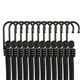 Aselected Bungee Cords With Hooks Heavy Duty Elastic Bungee Rope With Metal Hook Bungee Straps For Luggage Racks Camping, Tarps Trolleys Black 12 Pack Weatherproof UV Resistant