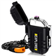 Electric Lighter Rechargeable USB, Electronic Plasma Arc Lighter Windproof and Waterproof for Hiking, Camping, Outdoor, Survival, Tactical, EDC Gear, Gifts for Him Men (Black)